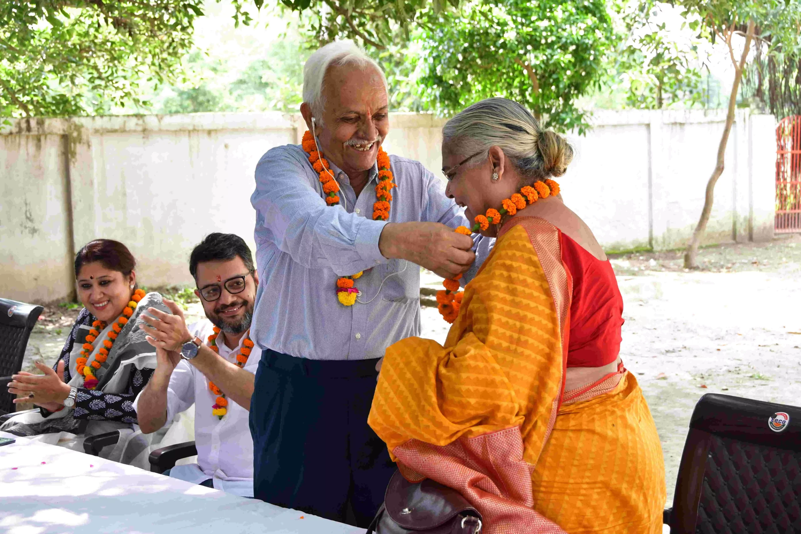 Dr SB Misra with his wife, Nirmala Misra