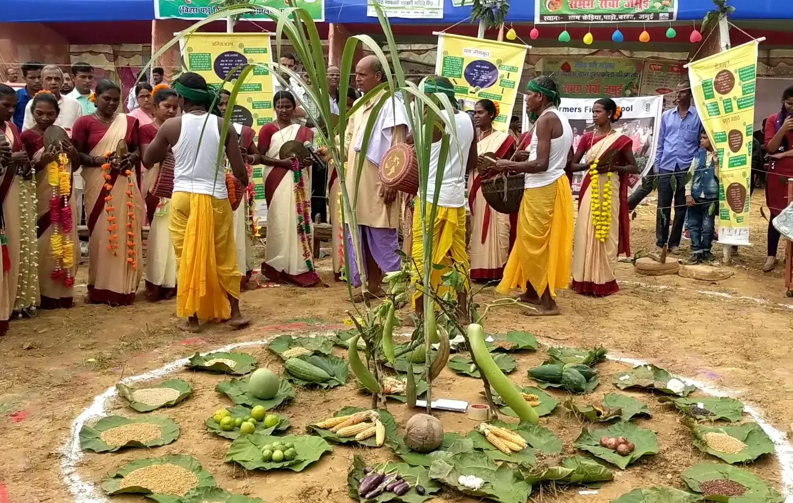 These villagers organised a festival to celebrate organic farming.