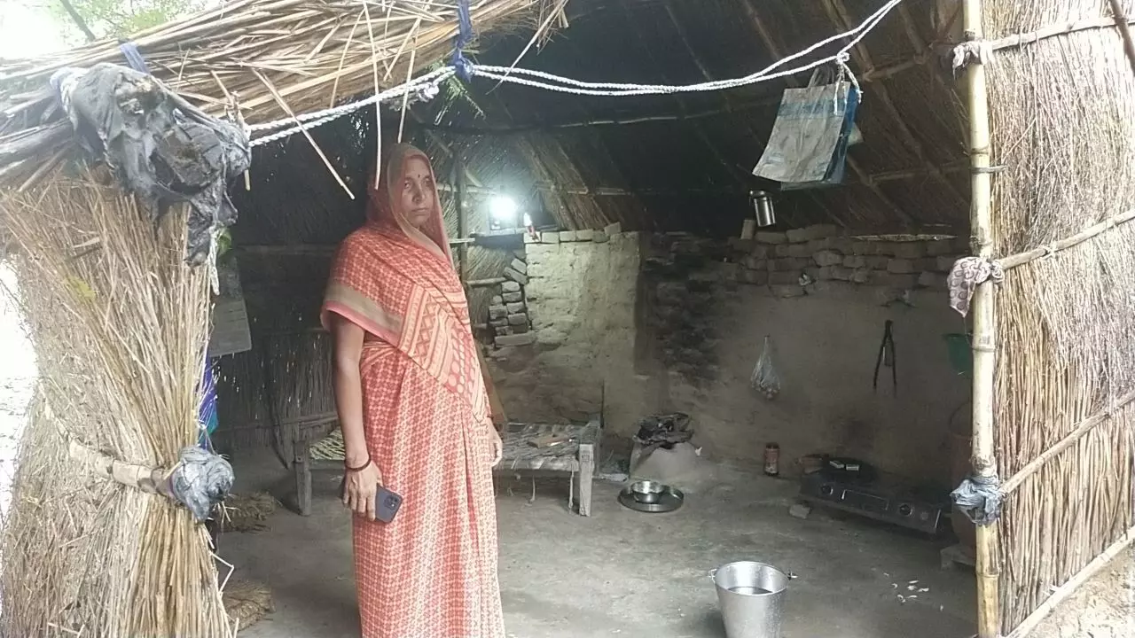 Rohit and his family lives in a house with thatched roof and bare minimum necessities.