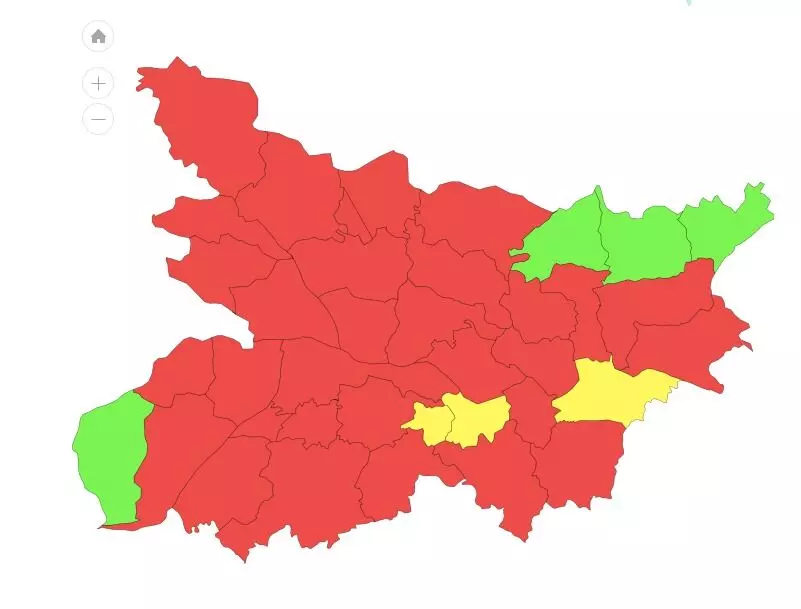 Yellow: Large Deficient (-99% to - 60%), Red: Deficient (-59% to -20%), Green: Normal (-19% to 19%)