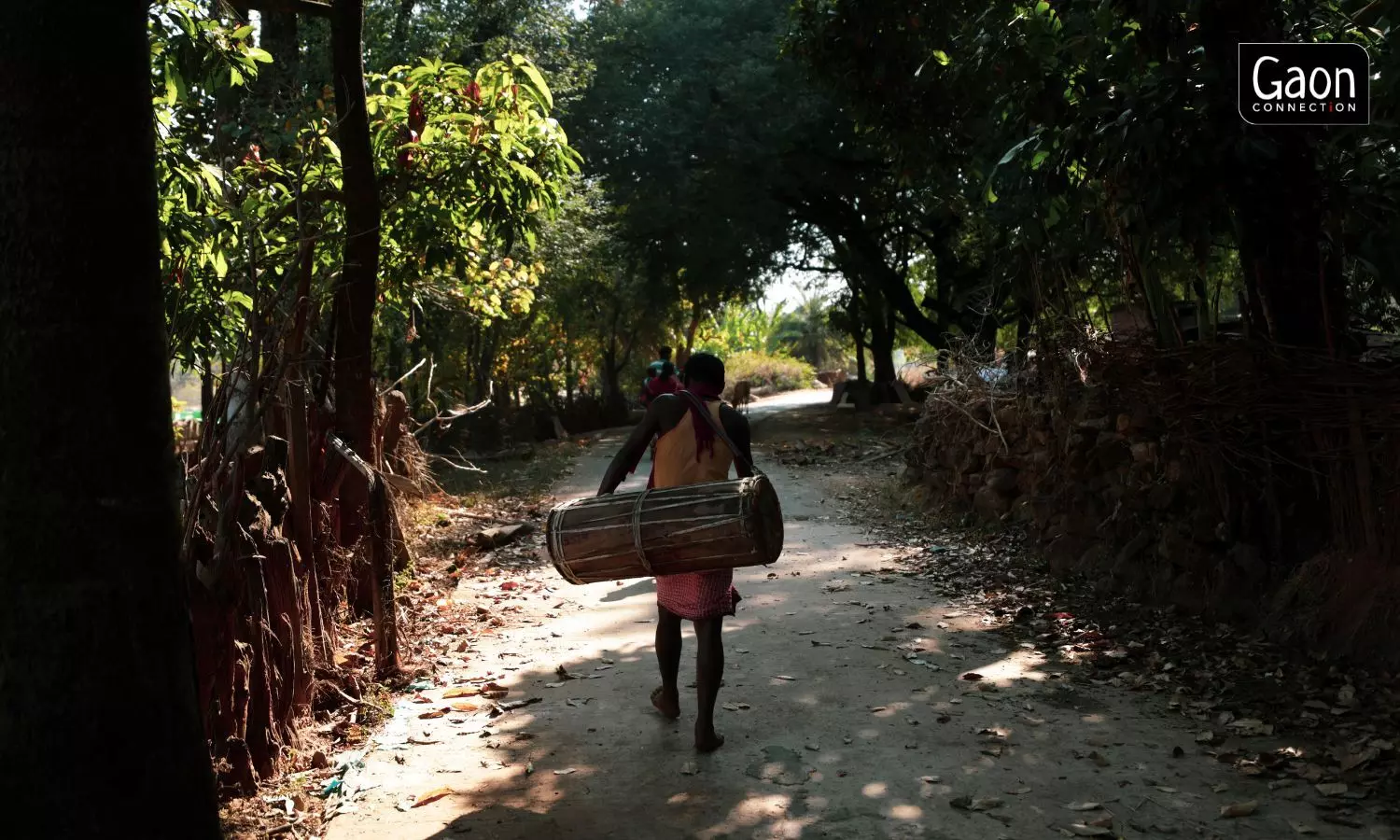 Mandar drums are heavy and made out of hollowed tree trunks.