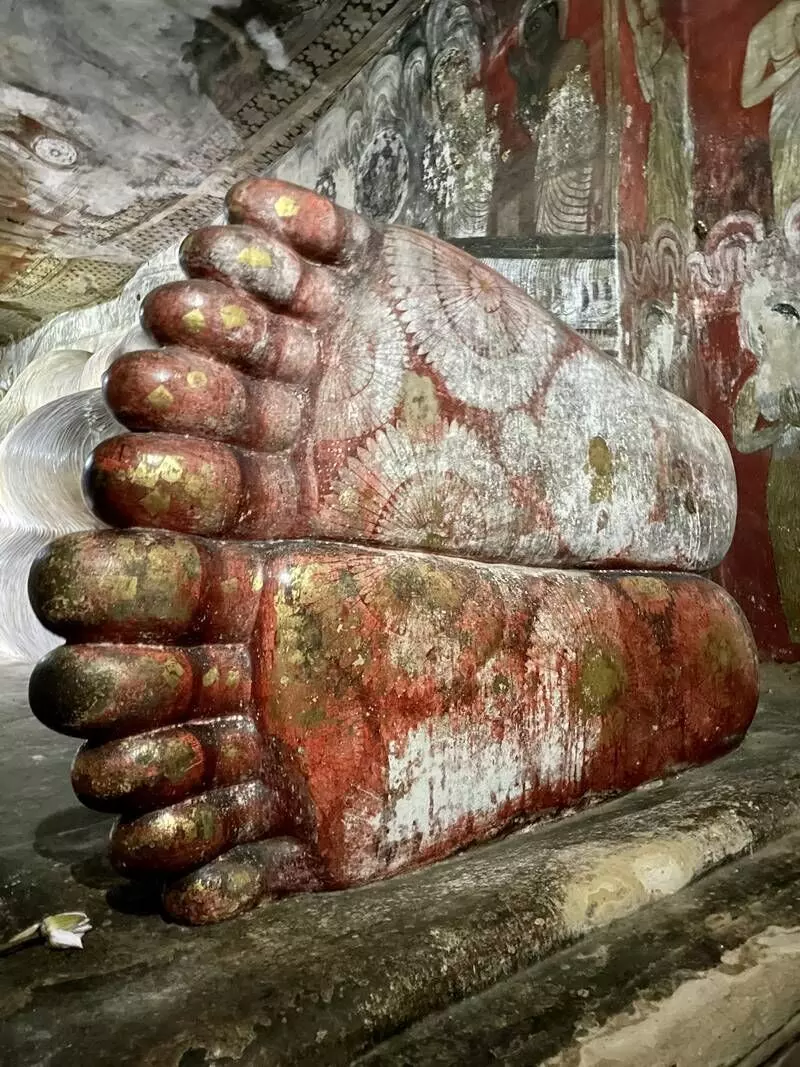  The contents inside the Dambulla cave temple have survived for more than 2,000 years.