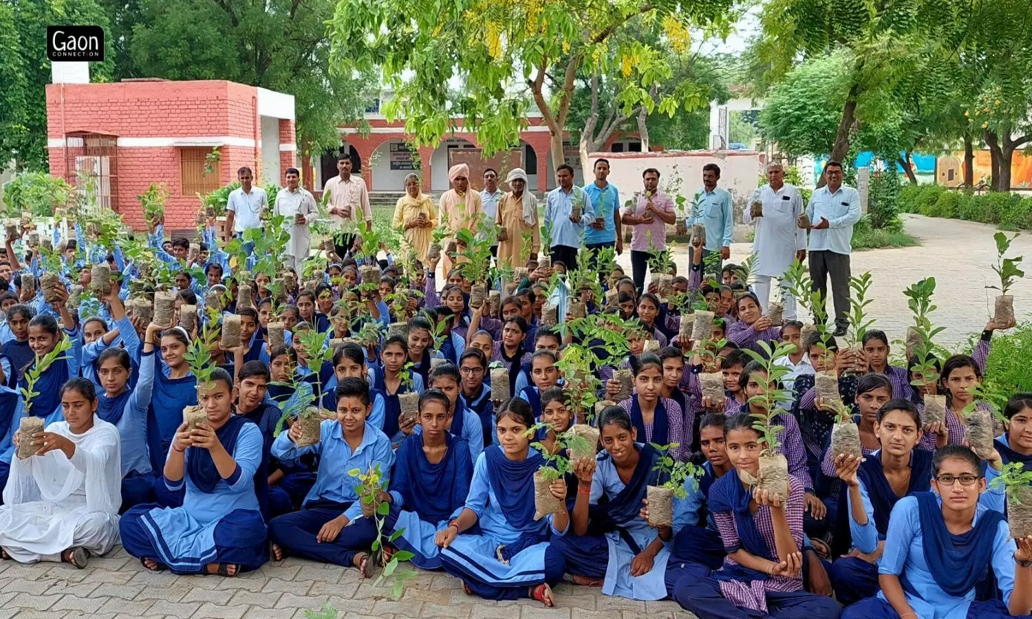 Satyavan does not stop at tree planting, but also tells his students to be prudent about water usage.