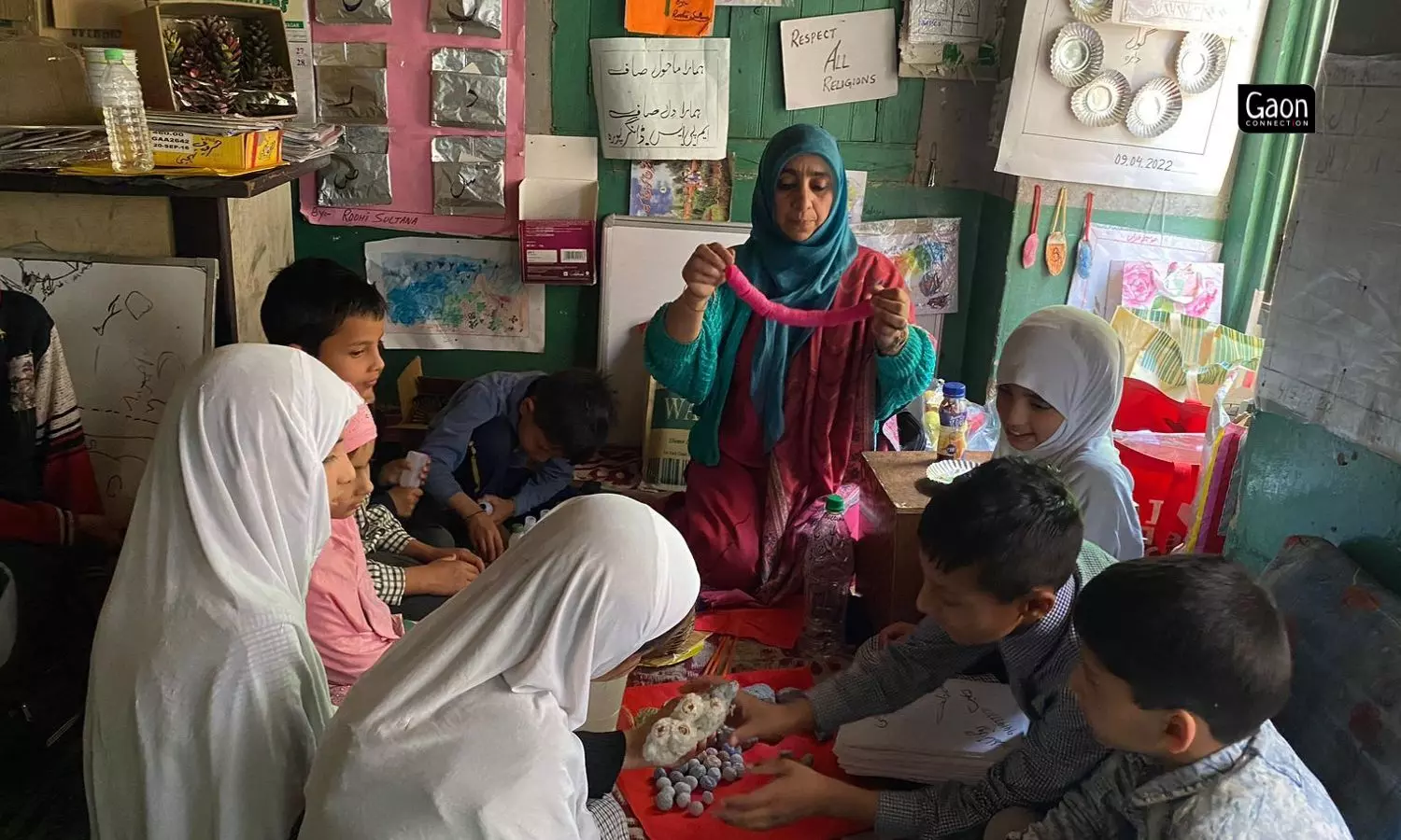  Sultana uses innovative teaching techniques, including using waste materials, to engage her students.