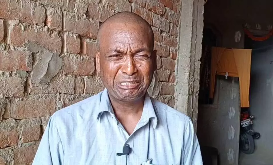 Joginder Nath, a 42-year-old grocery store owner in Tikadevri village of Ballia, who lost his mother on June 16.