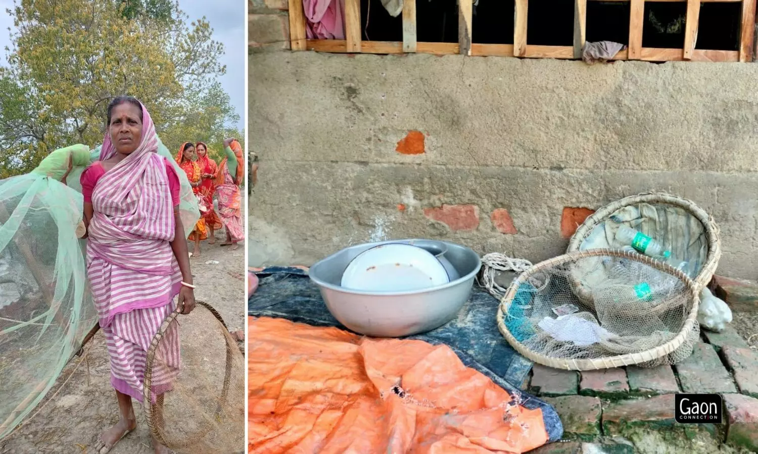 After backbreaking work, the women sell their catch to the local middlemen Jananranroy Jana for cultivation in bheries or large artificial enclosures for brackish water aquaculture.