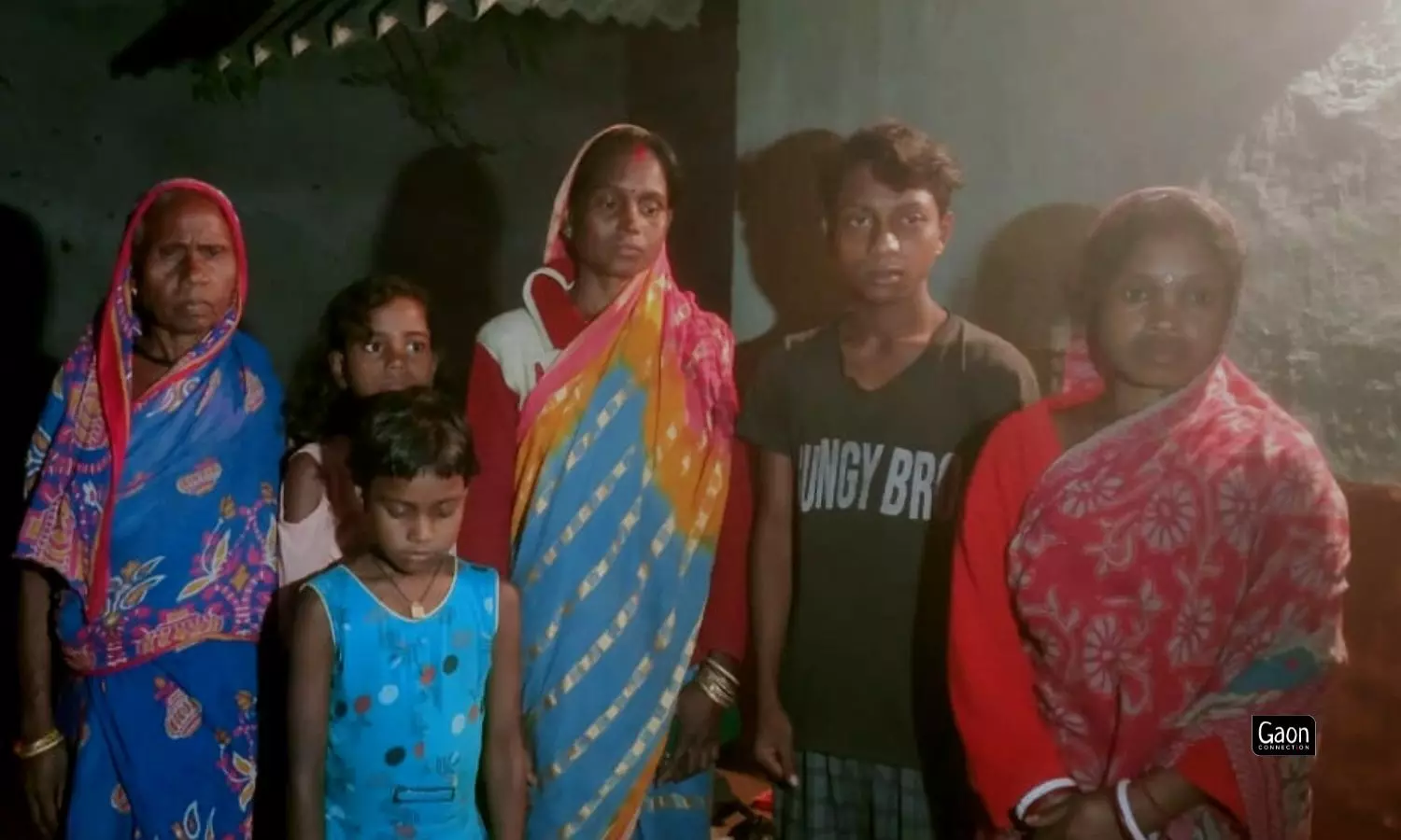 Gunodhar Nayeks family at their house. 