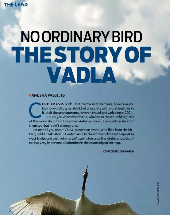 The cover story in the latest issue is No Ordinary Bird; The Story of Vadla – is an awe inspiring story of Vadla, a common crane. 