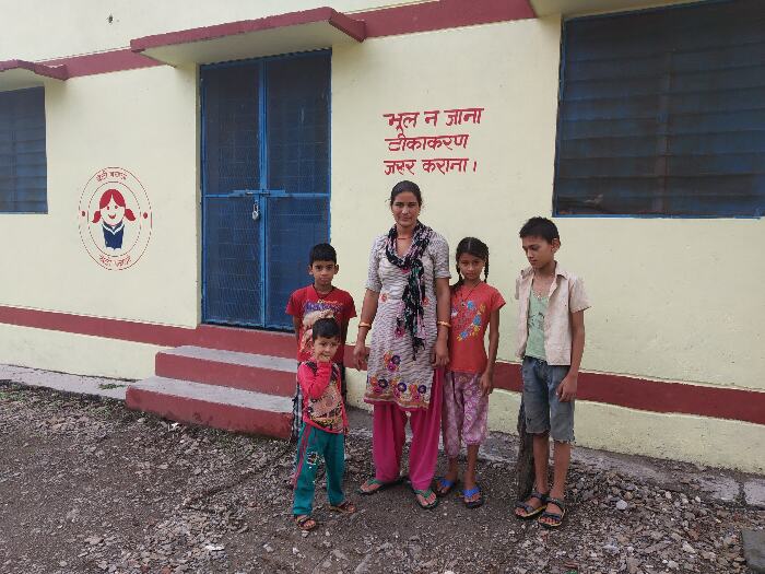 Suman Devi who works as anganwadi head in Dwara coordinates monitoring of expecting ladies in the village with ASHA and ANM workers at the PHC.  (Photo: Megha Prakash)